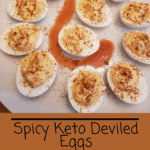 Spicy Keto Deviled Eggs Pinterest pin