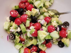 Greek Cucumber Avocado Salad