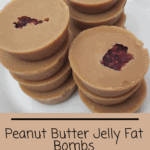 Peanut Butter Jelly Fat Bombs Pinterest pin