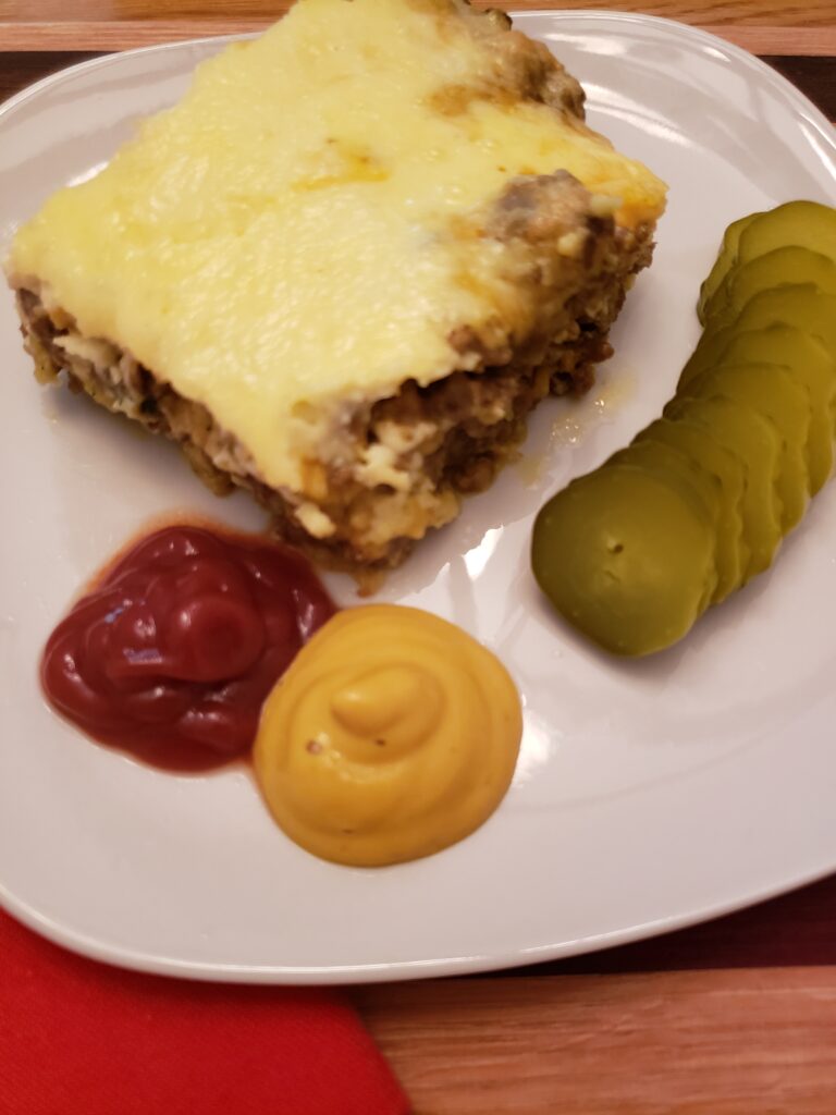 Low Carb Hamburger Pie