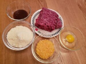 Low Carb BBQ Cheddar Burgers ingredients